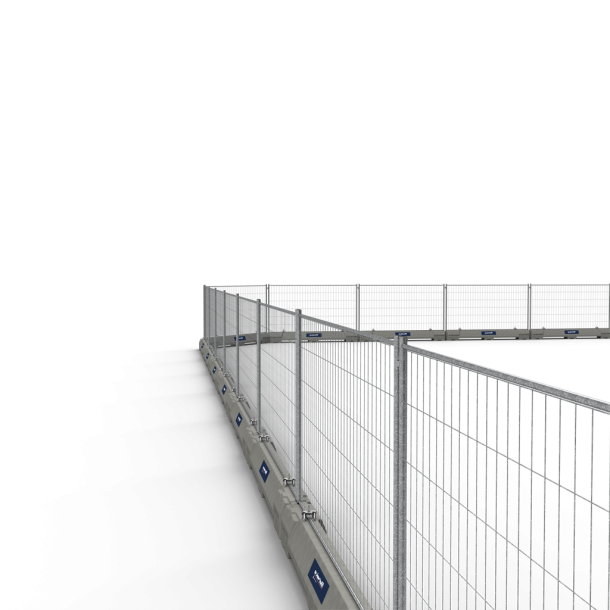 Concrete guard rails SET | with 2.00 m mobile fence | Mobile fence ,,Light